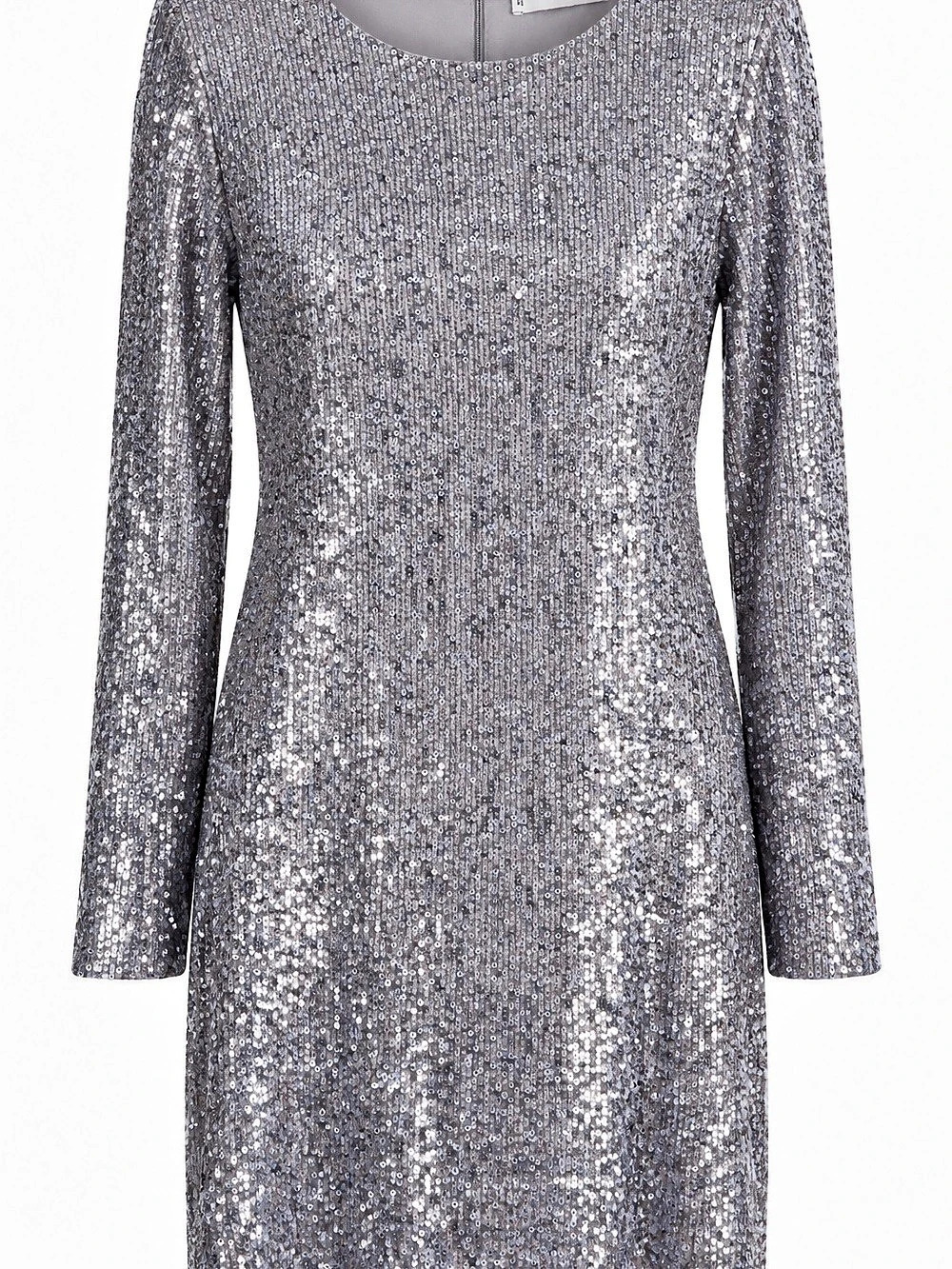 Mango Long Sleeve Sequin Dress Mini Gray Like New